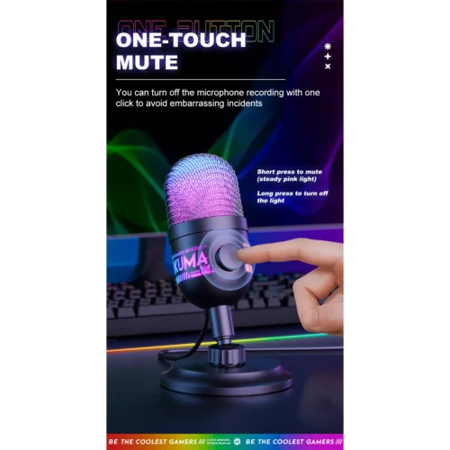 ONIKUMA M930 Studio RGB Microphone with 48KHz مايك احترافي بإضاءة RGB