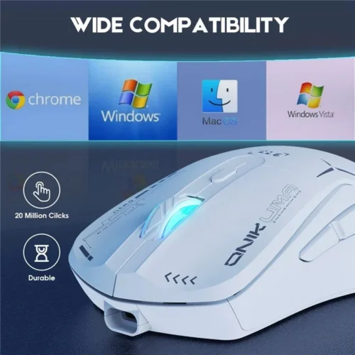 Onikuma CW917 Wireless Gaming Mouse 4800 DPI White ماوس جيمنج