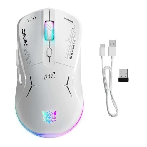 اشترِ ماوس جيمنج اونيكوما ONIKUMA CW917 اللاسلكي بدقة 4800 DPI وبطارية تدوم 45 ساعة بأفضل سعر في مصر. تخلص من قيود الأسلاك والعب كالمحترفين الآن!