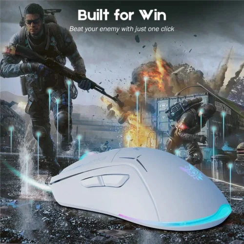Onikuma CW917 Wireless Gaming Mouse 4800 DPI White ماوس جيمنج