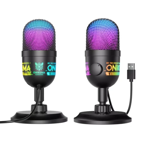 ONIKUMA M930 Studio RGB Microphone with 48KHz مايك احترافي بإضاءة RGB