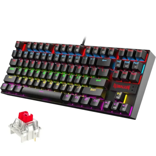 اشتري كيبورد Redragon K552-KR بمفاتيح Red Switch السريعة وإضاءة Rainbow في مصر. تصميم TKL مدمج، وهيكل معدني متين لأفضل أداء جيمنج.