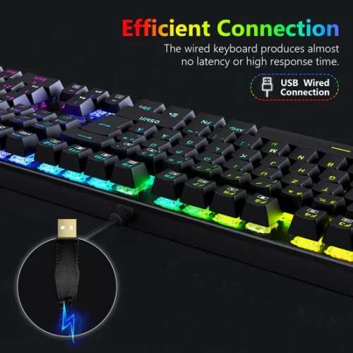 Redragon K565E Rudra Rainbow Mechanical Gaming Keyboard Blue Switch كيبورد جيمنج مكانيكال بلو سويتش