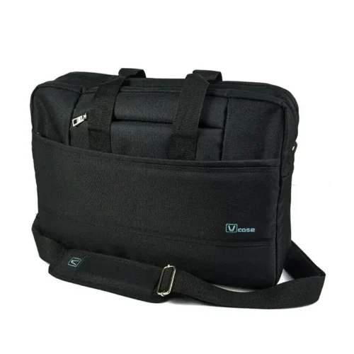 V-CASE R500 15.6″ Laptop Bag, Waterproof Lightweight & Multi-Pocket Everyday Protection Black/grey شنطة يد لابتوب 15,6