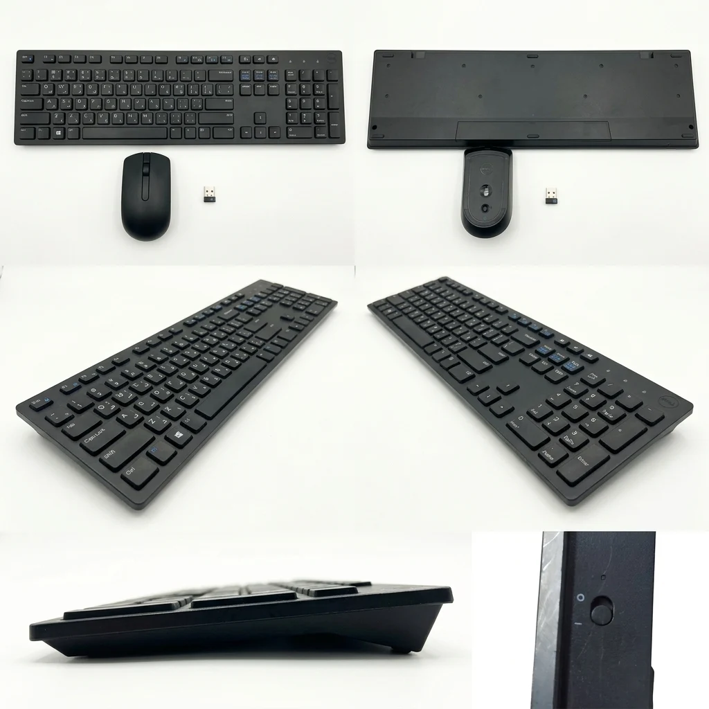 *ORIGINAL USED* Dell WK636P Wireless Keyboard and Mouse Combo كيبورد و ماوس ديل إستيراد الخارج ممتازه للإستعمال المكتبي اليومي 3 اشتري طقم كيبورد وماوس لاسلكي ديل Dell WK636P استيراد فرز أول في مصر. تصميم مريح ومثالي للاستخدام المكتبي، دونجل Unifying يدعم حتى 6 أجهزة، ومتانة جبارة!