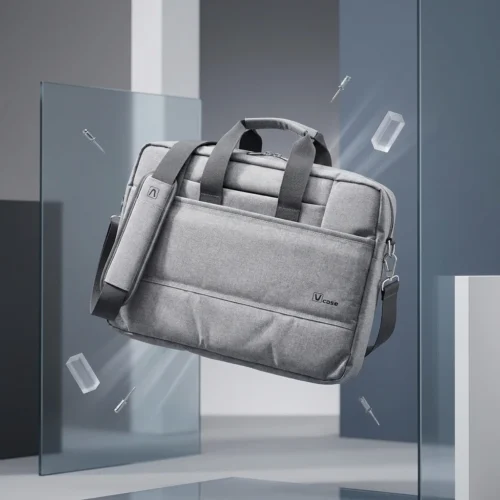 V-CASE R500 15.6″ Laptop Bag, Waterproof Lightweight & Multi-Pocket Everyday Protection Black/grey شنطة يد لابتوب 15,6
