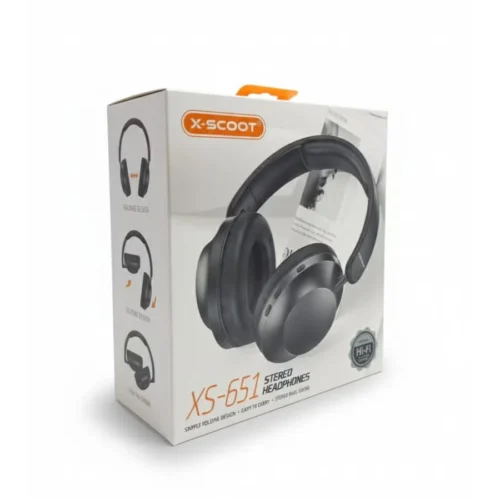 X-Scoot XS-651 Wireless Headset HiFi Stereo Long Lasting Battery Built in Mic هيدفون وايرلس مع مايك مدمج