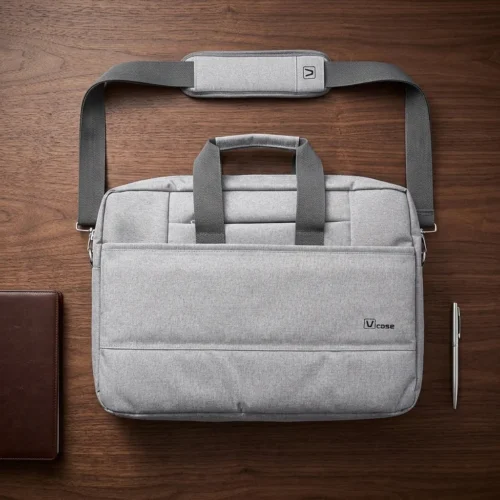 V-CASE R500 15.6″ Laptop Bag, Waterproof Lightweight & Multi-Pocket Everyday Protection Black/grey شنطة يد لابتوب 15,6