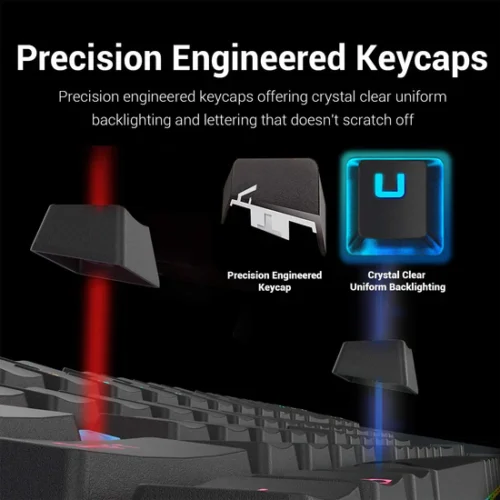 Redragon K552-KR Rainbow Gaming Mechanical Keyboard - Red Switch كيبورد جيمينج