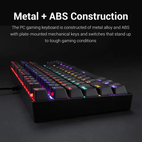 Redragon K552-KR Rainbow Gaming Mechanical Keyboard - Red Switch كيبورد جيمينج