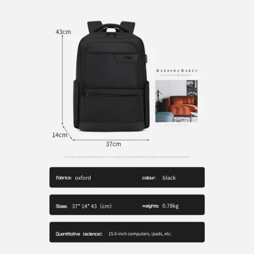 اشترِ شنطة لابتوب RAHALA RAL-503 بملمس جلد فاخر بمصر. شنطة ظهر مقاومة للماء تتسع للابتوب 15.6 بوصة بحماية عالية وأفضل سعر من KCS Store.