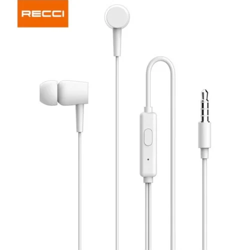 اشترِ سماعة موبايل Recci REP-L06 السلكية بمصر. صوت نقي بحجم 10 مم، كابل TPE متين بطول 1.2 متر، ومنفذ 3.5 مم بأفضل سعر. استمتع بمكالماتك وموسيقاك!