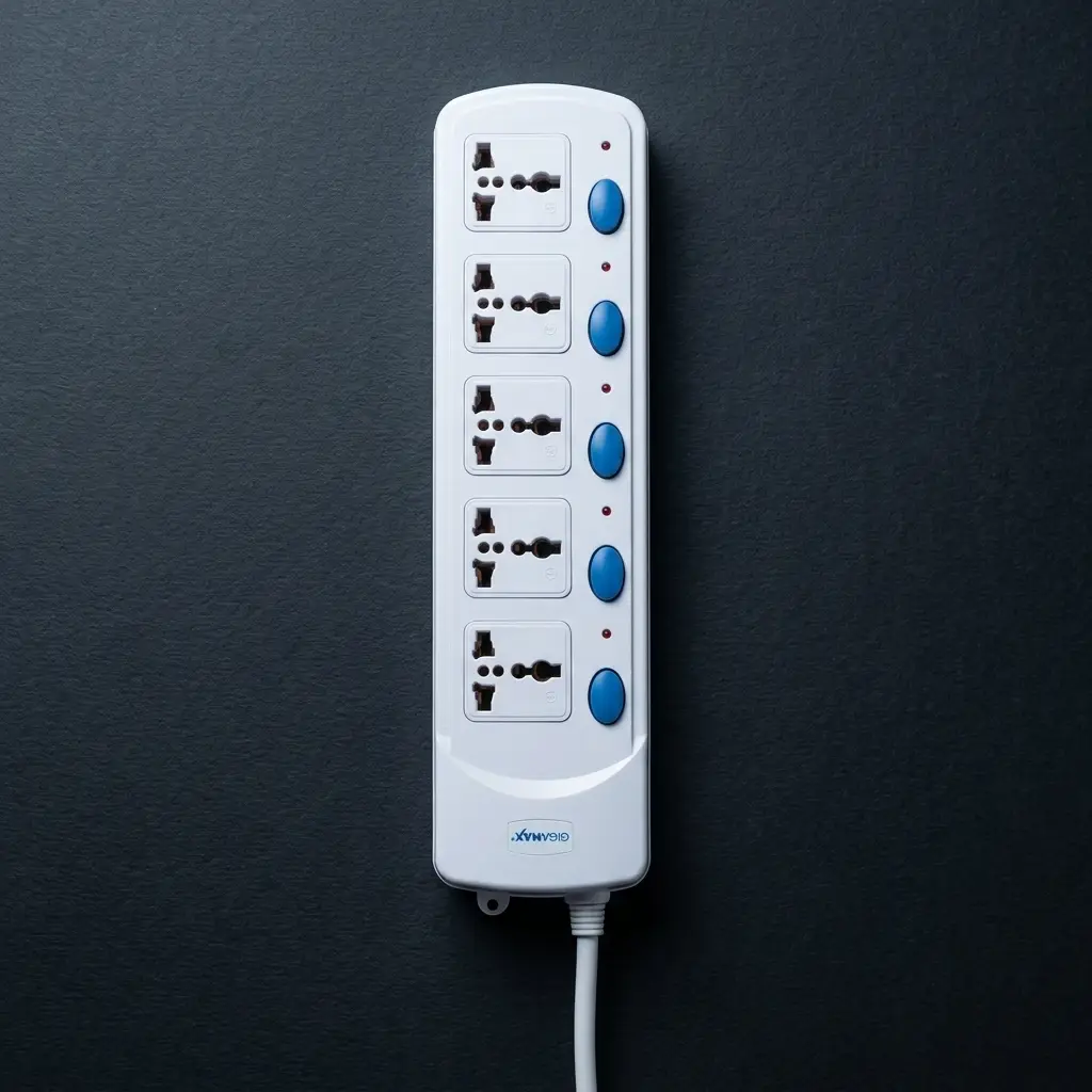 Gigamax MTS-B453 5 Plug Point Power Strip with 5 Keys 3 Meters Wire مشترك جيجا ماكس 5 عين 3 متر 5 مفتاح 4 اشترِ مشترك كهرباء جيجامكس GigaMax MTS-B453 بـ 5 منافذ و5 مفاتيح بمصر. كابل 3 متر، خامات مقاومة للحريق وقدرة 2500W بأفضل سعر من KCS Store.