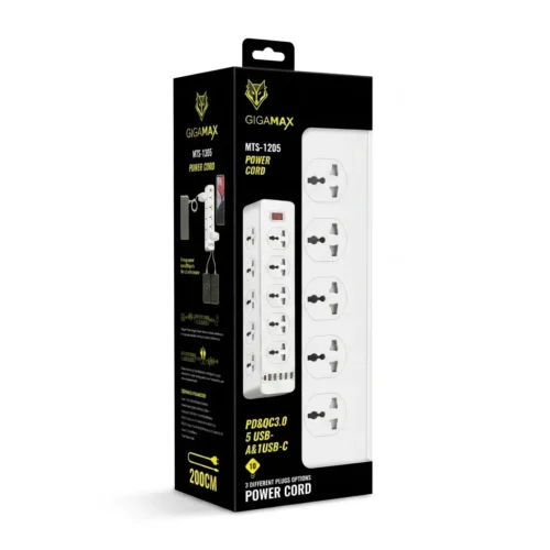اشترِ مشترك كهرباء جيجا ماكس 10 عين MTS-1205 الذكي بمصر. و6 منافذ USB شحن سريع 30 واط للحماية القصوى لأجهزة الكمبيوتر والألعاب بأفضل سعر.