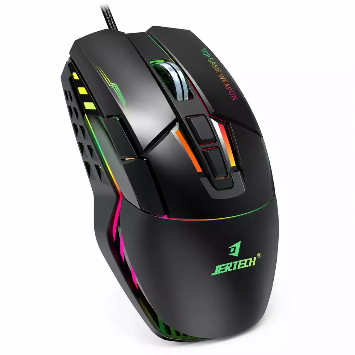JERTECH JR870 SHADOW RGB USB Gaming Mouse 4800 DPI 125Hz Polling Rate (Black) ماوس جيمنج ب ٧ أزرار و ٤٨٠٠ دي بي آي 1 اشترِ ماوس الألعاب Jertech JR870 Shadow RGB بمصر. حساس 4800 DPI، إضاءة RGB، وتصميم مريح لليد بأفضل سعر. اضمن دقة التحكم في ألعابك!
