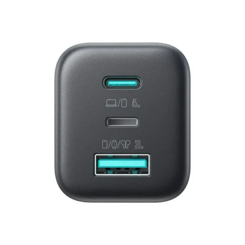 اشترِ شاحن Joyroom JR-T01 GaN بقوة 45 واط بمصر. 3 منافذ ذكية شحن سريع وآمن للآيفون والأندرويد بأفضل سعر. اطلبه الآن!