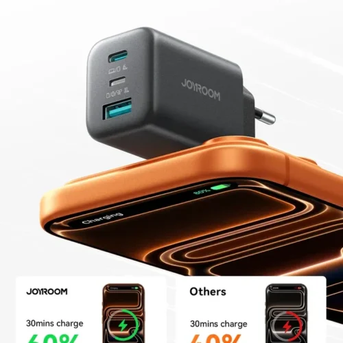 اشترِ شاحن Joyroom JR-T01 GaN بقوة 45 واط بمصر. 3 منافذ ذكية شحن سريع وآمن للآيفون والأندرويد بأفضل سعر. اطلبه الآن!