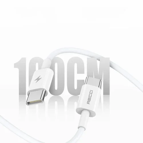 اشترِ طقم شاحن Recci RC77ECC GaN 30W بمصر. رأس شاحن سريع وكابل Type-C بطول 1 متر بأفضل سعر. حماية ذكية وحجم صغير جداً!