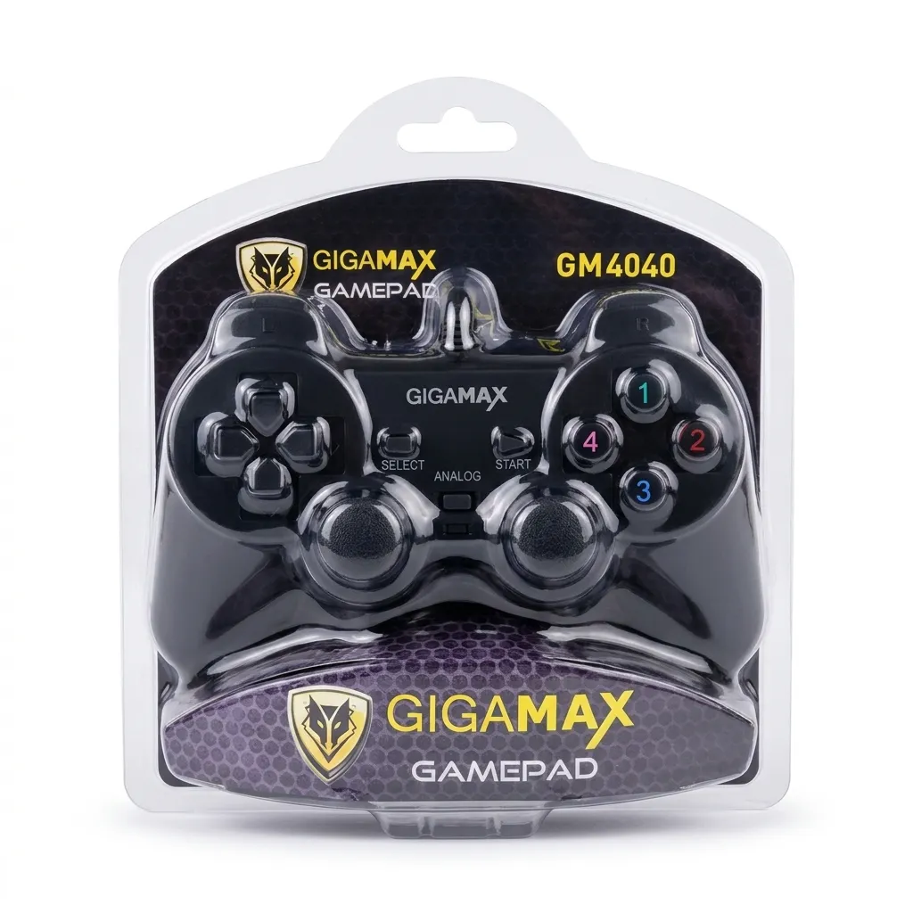 GigaMax GP-4040 Single Vibration Gamepad USB Wired Gaming Controller for PC ذراع ألعاب فردي سلكي للكمبيوتر 3 اشترِ دراع ألعاب سلكي للكمبيوتر GigaMax GP-4040 بمصر. ذراع فردي بهزاز سينجل، أزرار استجابة سريعة وتوصيل Plug & Play بأفضل سعر من KCS Store.