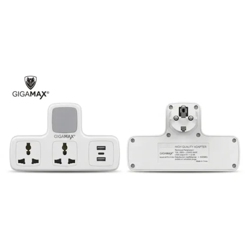اشترِ مشترك GIGAMAX MTS-G136U الذكي بمصر. منفذين كهرباء، 3 منافذ شحن (USB + Type-C)، وإضاءة ليلية LED بـ 3 مستويات. أمان كامل بأفضل سعر!