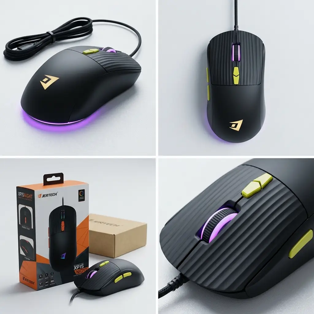 Jertech XP15 Wired USB Gaming Mouse 4800 DPI Rainbow Optical Effect RGB 6 Buttons Black ماوس جيمنج ٤٨٠٠ دي بي آي و ٦ أزرار 1 اشترِ ماوس الألعاب Jertech XP15 بمصر. وزن خفيف 62.4 جرام، حساس 3600 DPI، وإضاءة RGB بتصميم النمر بأفضل سعر. اضمن سرعة رد الفعل!