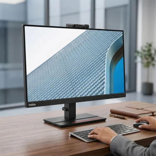 اشترِ شاشة Lenovo ThinkVision T24v-20 بمصر. مقاس 24 بوصة IPS مزودة بكاميرا FHD وميكروفونين مثالية للاجتماعات والعمل بأفضل سعر. شحن سريع!