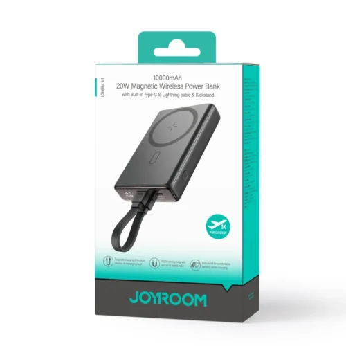 اشتري باور بنك Joyroom JR-PBM01 سعة 10000mAh بقدرة 20W وشحن لاسلكي مغناطيسي وستاند مدمج بأفضل سعر في مصر. تسوق الآن من متجرنا مع توصيل سريع!
