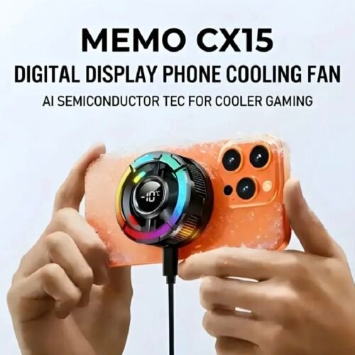 اشتري مبرد هواتف MEMO CX15 بشاشة عرض الحرارة وتبريد TEC أشباه الموصلات قدرة 10W. أفضل مبرد للجيمينج ضد الحرارة وسقوط الفريمات بسعر مميز وتوصيل سريع في مصر.