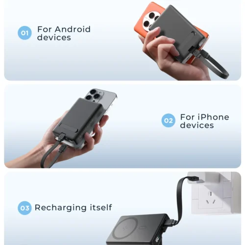 اشتري باور بنك Joyroom JR-PBM01 سعة 10000mAh بقدرة 20W وشحن لاسلكي مغناطيسي وستاند مدمج بأفضل سعر في مصر. تسوق الآن من متجرنا مع توصيل سريع!