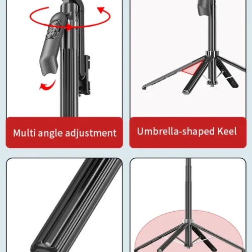 اشترِ تريبود Jmary KT-299 بمصر. تتبع ذكي للوجه AI، طول 1.8 متر، ريموت بلوتوث، سيلفي ستيك وهيكل ألمنيوم وخفيف بأفضل سعر من KCS Store.