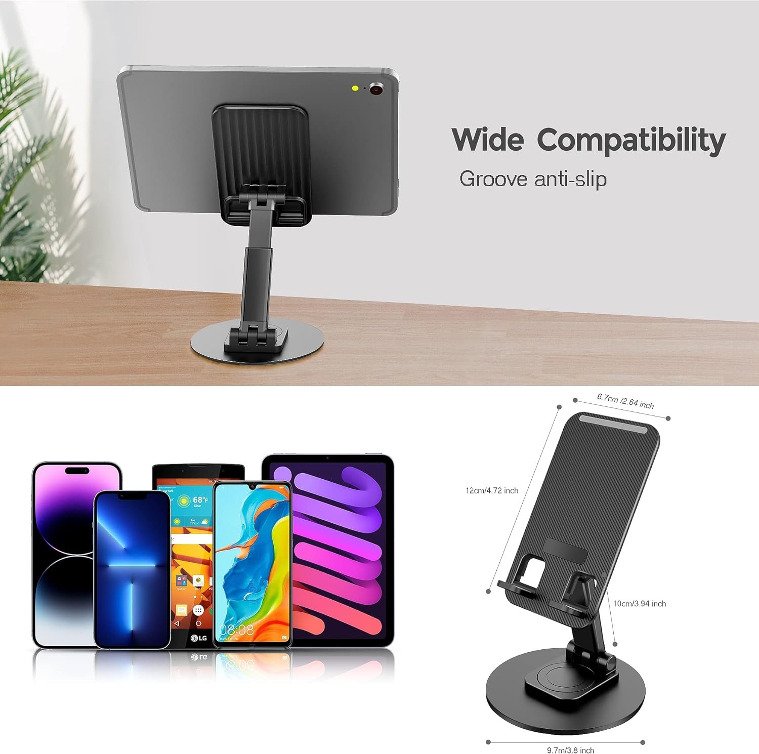 Jmary MK-59 Mobile Desk Holder Multi-Angle & Lightweight ستاند موبايل خفيف الوزن و قابل للدوران ٣٦٠ درجة 7 اشترِ ستاند Jmary MK-59 بمصر. حامل موبايل مكتبي خفيف الوزن، يدور 360 درجة، بـ زوايا متعددة وقواعد مانعة للانزلاق بأفضل سعر من KCS Store.
