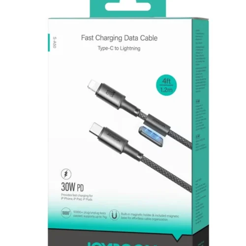 اشترِ كابل Joyroom S-A50 الأصلي 30W Type-C to Lightning بمصر. شحن سريع للآيفون، قاعدة تثبيت مغناطيسية، ونيلون مجدول مقوى بأفضل سعر من KCS Store.