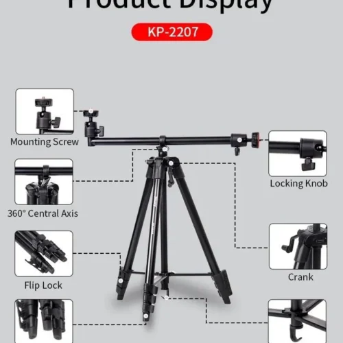 اشترِ تريبود Jmary KP-2207 بمصر. حامل ثلاثي احترافي للموبايل والكاميرا، معدني متين، ارتفاع 39-133 سم مع رأس 2in1 وحقيبة بأفضل سعر من KCS Store.