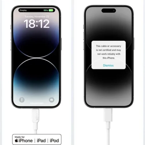 اشترِ كابل انكر Anker A81A6 أصلي 1.8 متر تايب سي لـ Lightning معتمد MFi بمصر. شحن سريع PD للآيفون والآيباد مع حماية بطارية جهازك بأفضل سعر من KCS Store.