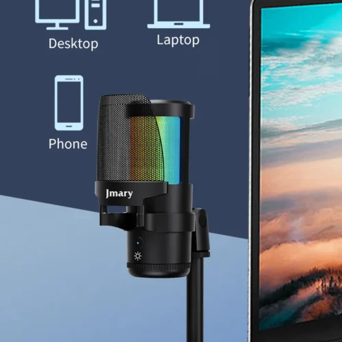 اشترِ مايكروفون Jmary MC-PW13 بمصر. مايك USB بـ عزل ضوضاء، نمط Cardioid، إضاءة RGB، وزيرو لاج Zero Latency للبث والألعاب بأفضل سعر من KCS Store.
