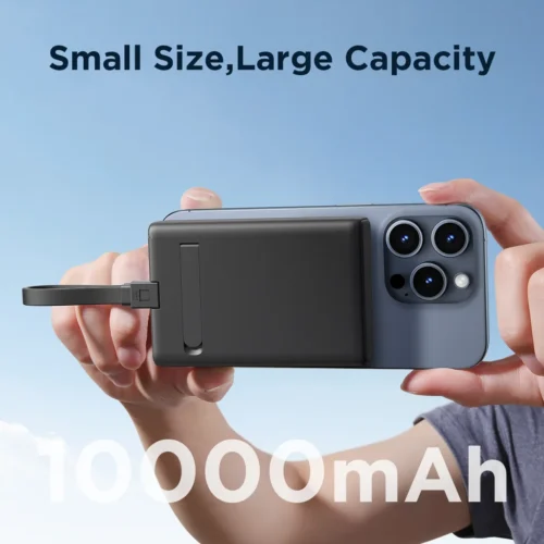 اشتري باور بنك Joyroom JR-PBM01 سعة 10000mAh بقدرة 20W وشحن لاسلكي مغناطيسي وستاند مدمج بأفضل سعر في مصر. تسوق الآن من متجرنا مع توصيل سريع!