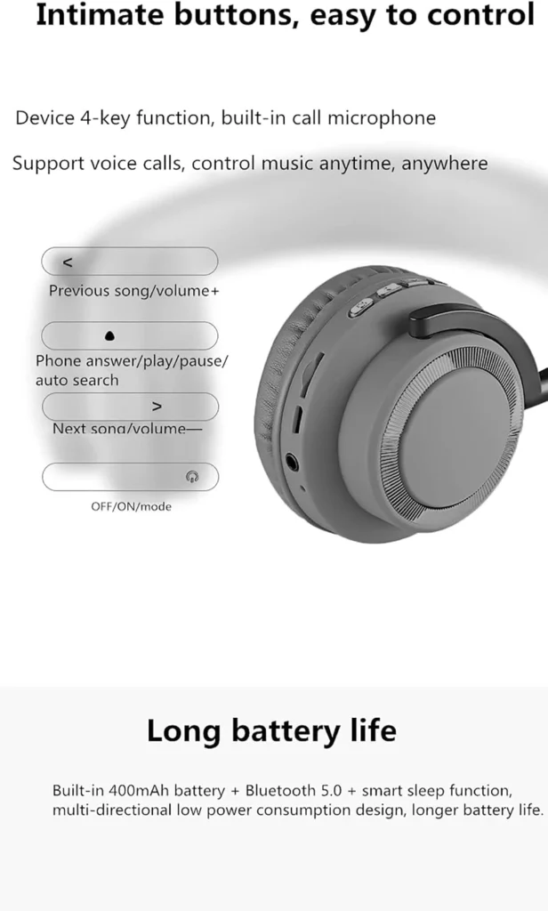 اشترِ هيدفون SODO SD-1005 الأصلي بمصر. دعم Bluetooth 5.0، كارت ميموري TF، كابل AUX، مشغلات 40mm وبطارية تدوم حتى 6 ساعات بأفضل سعر من KCS Store.