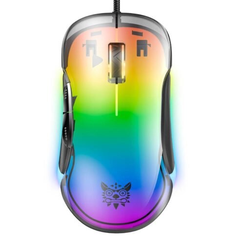 اشتري ماوس Onikuma CW925 الجيمنج الشفاف بسنسور 12800DPI وإضاءة RGB. ماوس برمجة احترافي بـ 1000Hz Polling Rate بأفضل سعر في مصر مع توصيل سريع.