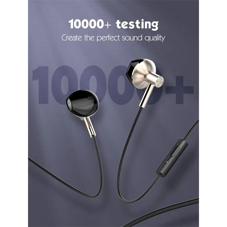 LDNIO HP09 Premuim Aluminium Finish Earphone Wired Stereo Headset In Ear سماعة أذن سلكية مصنوعة من الألمنيوم فاخرة 7 اشترِ سماعة LDNIO HP09 سلكية مصنوعة من الألمنيوم بمصر. صوت استيريو نقي، ميكروفون HD، كابل TPE، وتصميم فاخر بأفضل سعر من KCS Store.
