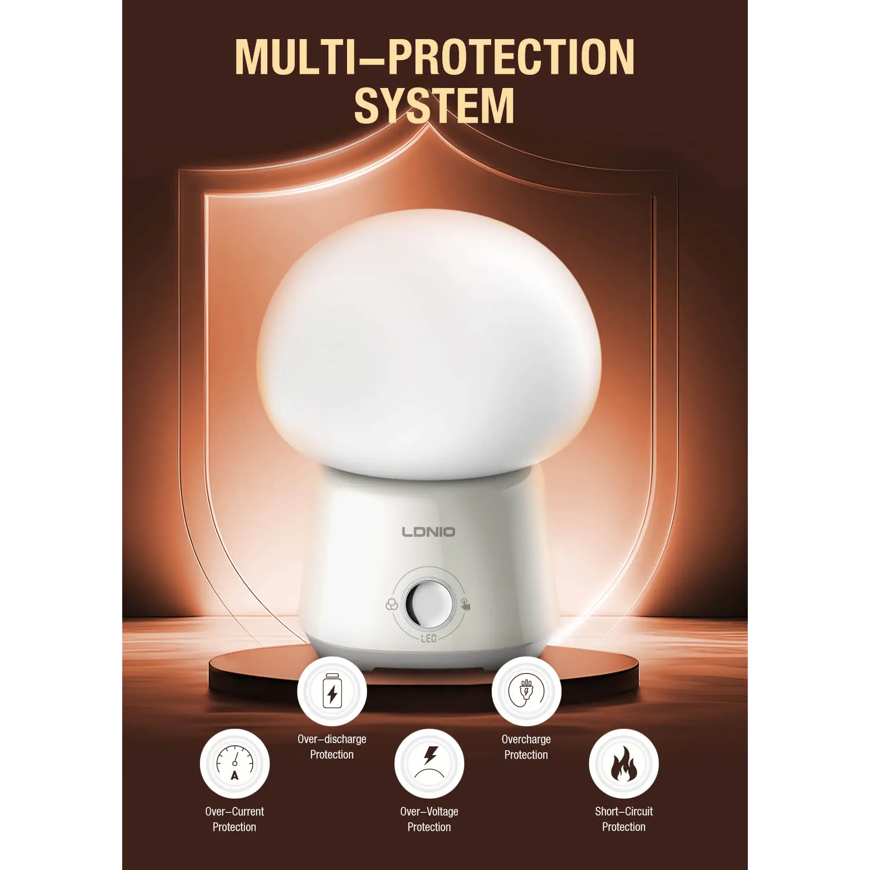 LDNIO Y4 Smart Desktop Night Light 3600mAh Multi Color Lighting Control At Your Fingertips مصباح ليلي ذكي للمكتب ببطارية بسعة ٣٦٠٠ مللي أمبير إضاءة متعددة الألوان وتحكم سهل بلمسة واحدة 10 اشترِ مصباح LDNIO Y4 الذكي بمصر. بطارية 3600mAh، إضاءة RGB متعددة الألوان، تحكم لمس مقاوم للماء وشحن USB-C بأفضل سعر من KCS Store