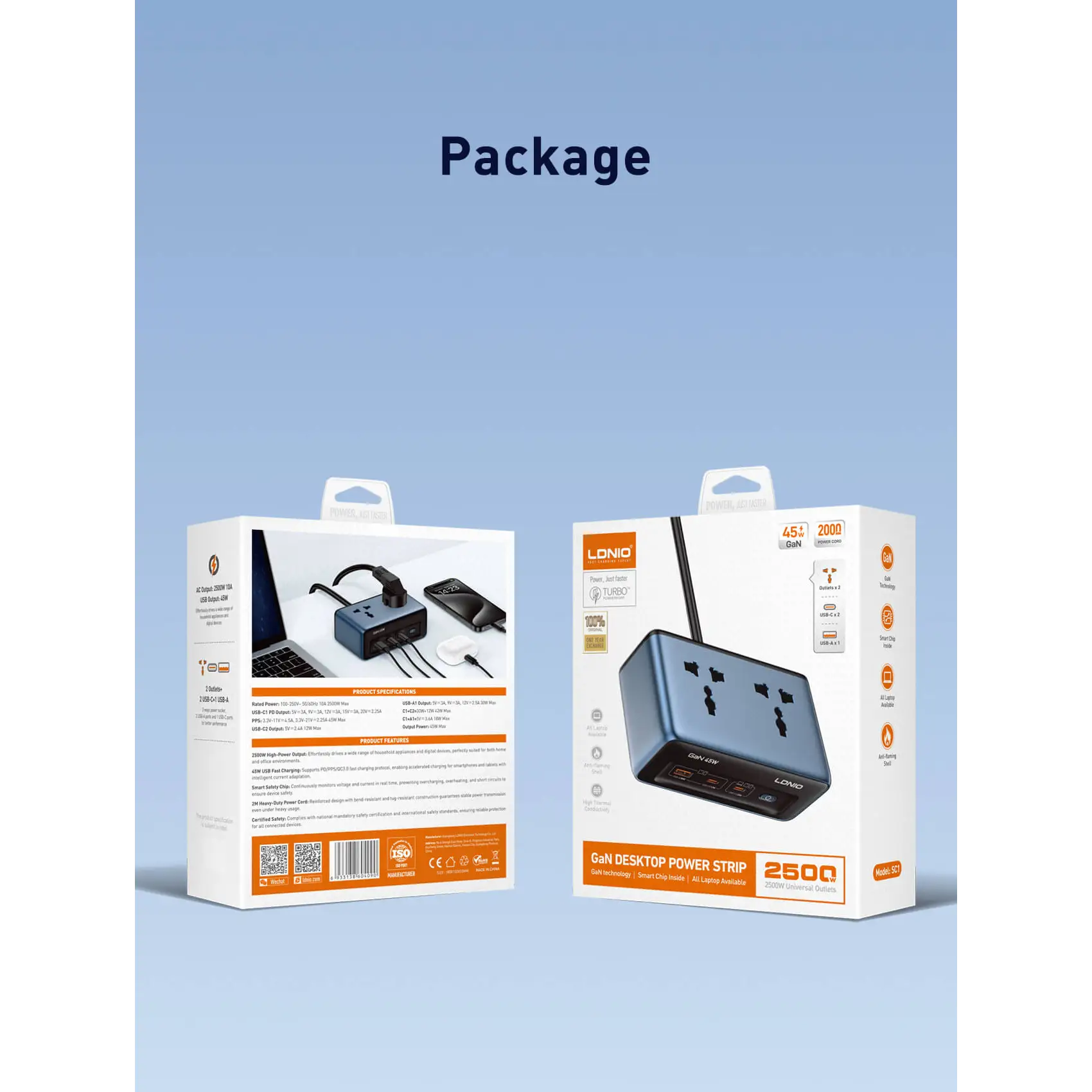 LDNIO SC1 Desktop Power Strip Adapter 45W Universal Socket مشترك كهرباء يدعم تايب سي و يو اس بي بتصميم عمودي وشاشة رقمية ليد لمراقبة الجهد واستهلاك الطاقة لحظياً قدرة خرج ٢٥٠٠ واط 9 اشترِ مشترك LDNIO SC1 شاحن GaN 45W بمصر. 2 مقبس AC و3 منافذ USB/C وشاشة رقمية ليد لمراقبة الطاقة، وسعة 2500W بأفضل سعر من KCS Store.