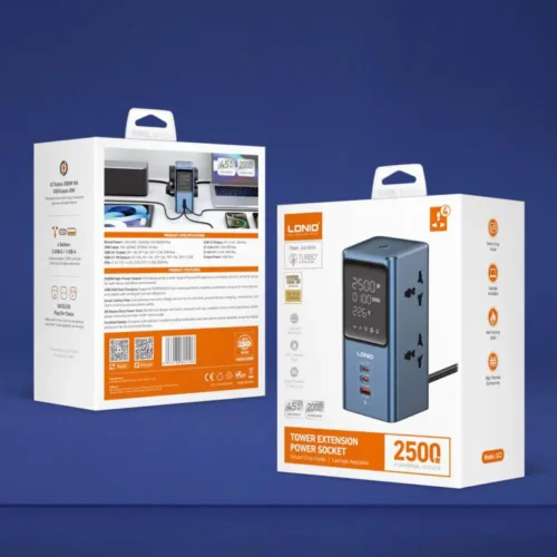 اشترِ مشترك LDNIO SC2 شاحن 45W بمصر. مقابس AC عالمية و3 منافذ USB/C وشاشة رقمية ليد لمراقبة الطاقة وسعة 2500W بأفضل سعر من KCS Store.