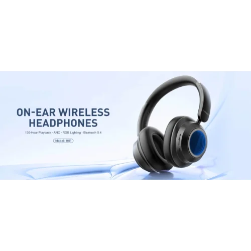 اشترِ هيدفون LDNIO H01 ANC بمصر. عزل ضوضاء نشط، بطارية تدوم حتى 130 ساعة، إضاءة RGB وبلوتوث 5.4 بأفضل سعر من KCS Store.
