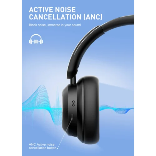 اشترِ هيدفون LDNIO H01 ANC بمصر. عزل ضوضاء نشط، بطارية تدوم حتى 130 ساعة، إضاءة RGB وبلوتوث 5.4 بأفضل سعر من KCS Store.