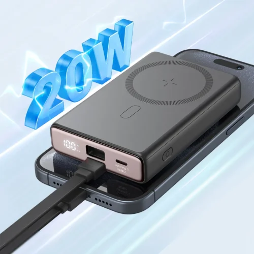 اشتري باور بنك Joyroom JR-PBM01 سعة 10000mAh بقدرة 20W وشحن لاسلكي مغناطيسي وستاند مدمج بأفضل سعر في مصر. تسوق الآن من متجرنا مع توصيل سريع!