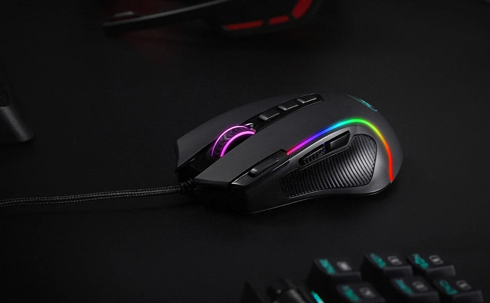 REDRAGON M612 PREDATOR RGB Gaming Mouse Up to 8,000 DPI Optical Sensor 11 Programmable Buttons ماوس جيمينج ريدراجون مستشعر ٨٠٠٠ دي بي آي و ١١ زرار 6 اشترِ ماوس الجيمينج Redragon M612 Predator بأفضل سعر في مصر. 11 زرار برمج، مستشعر 8000 DPI، وإضاءة RGB احترافية لأداء ألعاب مثالي.