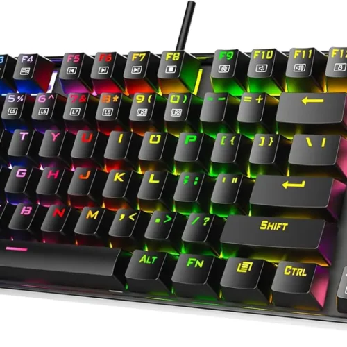 اشتري كيبورد Redragon Kumara K552E الميكانيكال ببلو سويتش ودعم اللغة العربية بأفضل سعر في مصر. تصميم TKL متين مع إضاءة Rainbow رائعة للجيمينج.