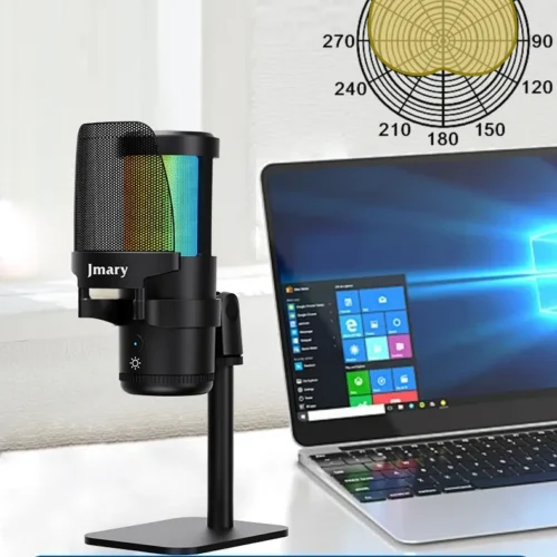 اشترِ مايكروفون Jmary MC-PW13 بمصر. مايك USB بـ عزل ضوضاء، نمط Cardioid، إضاءة RGB، وزيرو لاج Zero Latency للبث والألعاب بأفضل سعر من KCS Store.