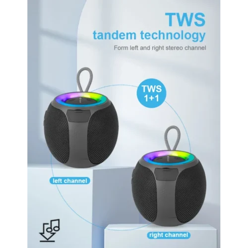 اشترِ سماعة KISONLI G16 RGB بـ 8W بمصر. دعم Bluetooth, FM, TF, TWS وشحن Type-C وبطارية 1800mAh بأفضل سعر من KCS Store
