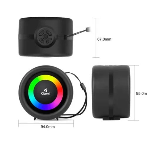 اشترِ سماعة بلوتوث KISONLI S16 بقدرة 5W وبطارية 500mAh بمصر. شحن Type-C، إضاءة RGB، ودعم FM/USB بأفضل سعر من KCS Store.